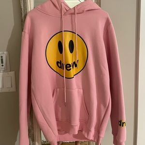 Pink Drew House Justin Bieber Sweatshirt, Size Large